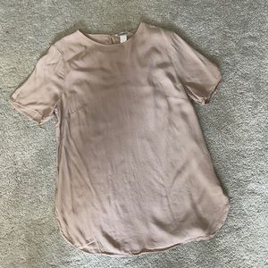 Pink short sleeve blouse